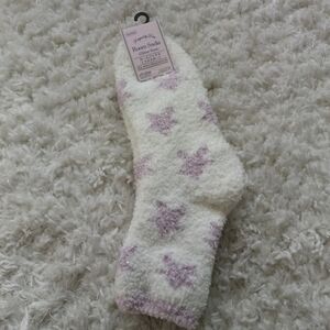 Glitter Star Room Socks Lavender